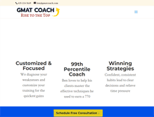 Tablet Screenshot of gmatcoach.com